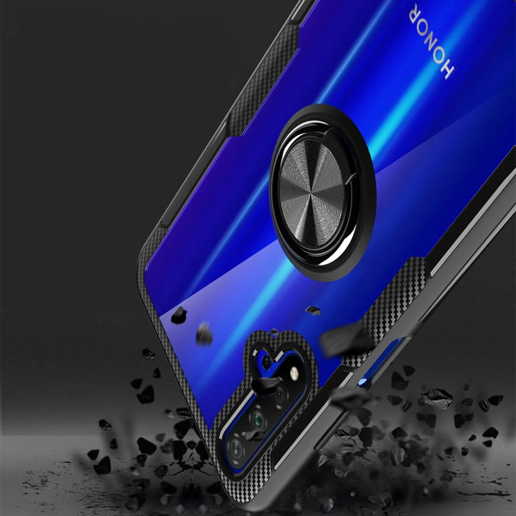 Scratchproof TPU + Acrylic Ring Bracket Protective Case For Huawei Honor 20