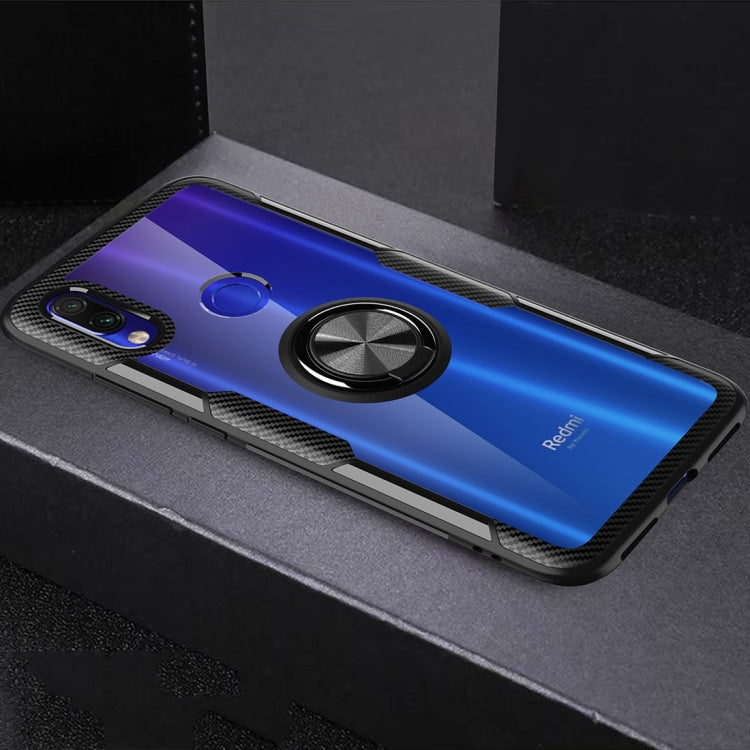 Scratchproof TPU + Acrylic Ring Bracket Protective Case For Xiaomi Redmi 7