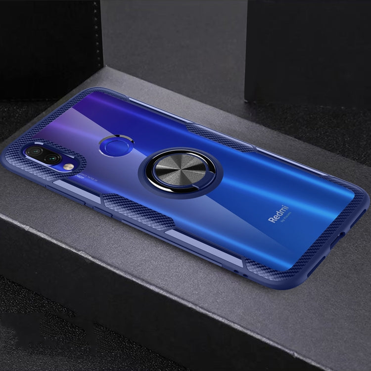 Scratchproof TPU + Acrylic Ring Bracket Protective Case For Xiaomi Redmi 7