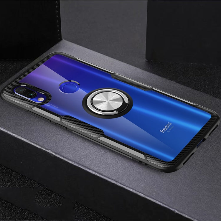 Scratchproof TPU + Acrylic Ring Bracket Protective Case For Xiaomi Redmi 7