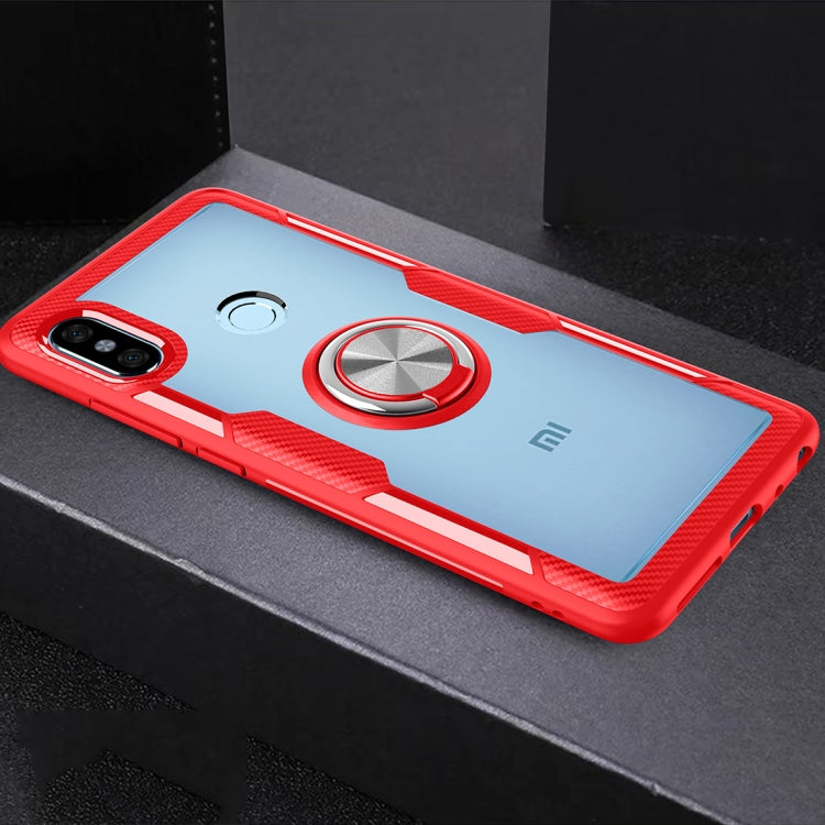 Scratchproof TPU + Acrylic Ring Bracket Protective Case For Xiaomi Redmi Note 5