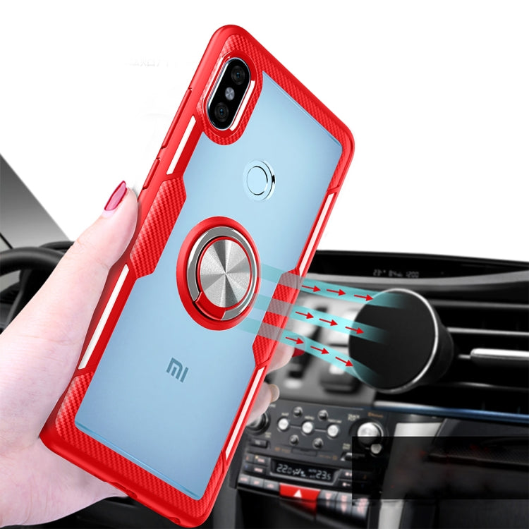 Scratchproof TPU + Acrylic Ring Bracket Protective Case For Xiaomi Redmi Note 5