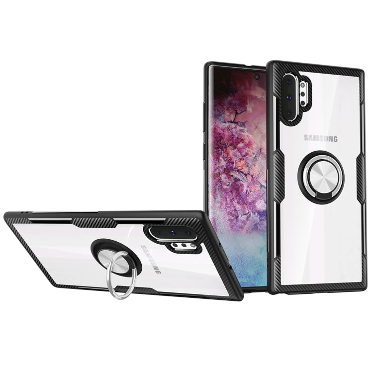 Scratchproof TPU + Acrylic Ring Bracket Protective Case For Galaxy Note 10+