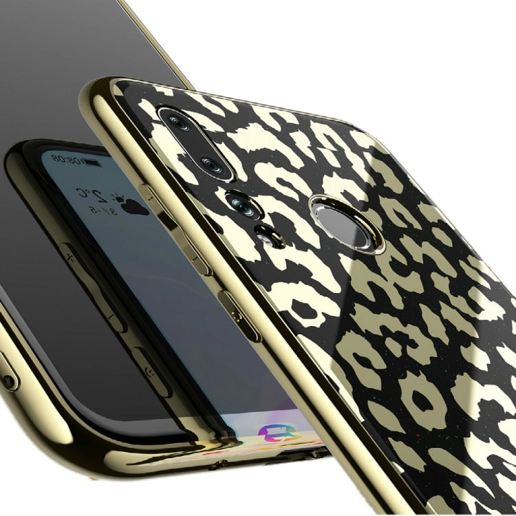 Leopard Pattern Electroplating Soft Frame Plexiglass Mirror Protective Case For Huawei nova 3i
