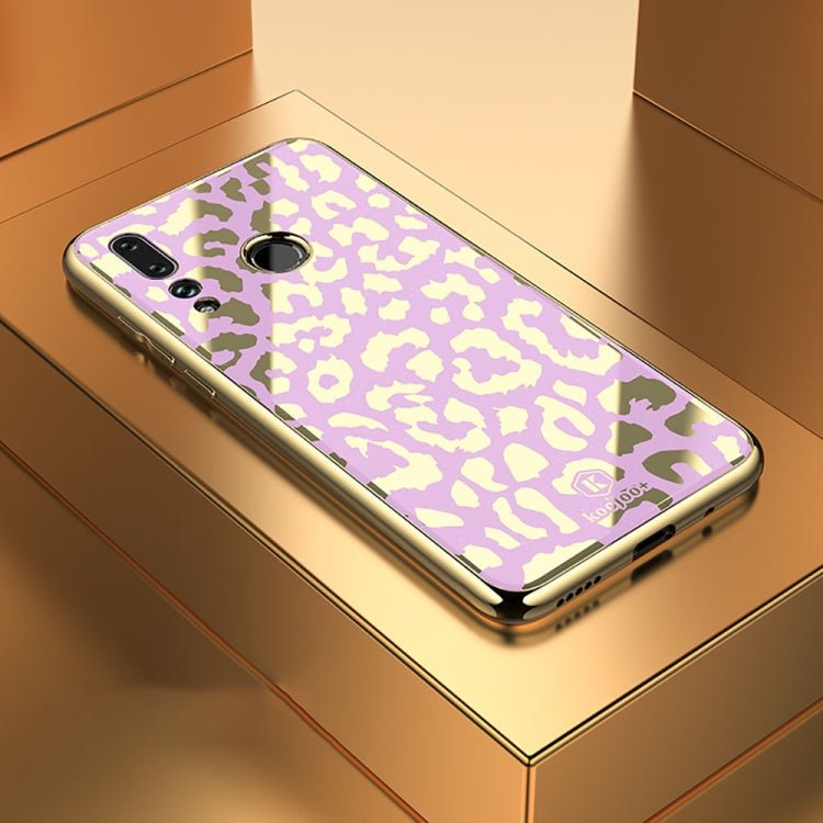 Leopard Pattern Electroplating Soft Frame Plexiglass Mirror Protective Case For  Huawei nova 4