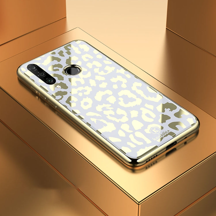 Leopard Pattern Electroplating Soft Frame Plexiglass Mirror Protective Case For  Huawei nova 4e