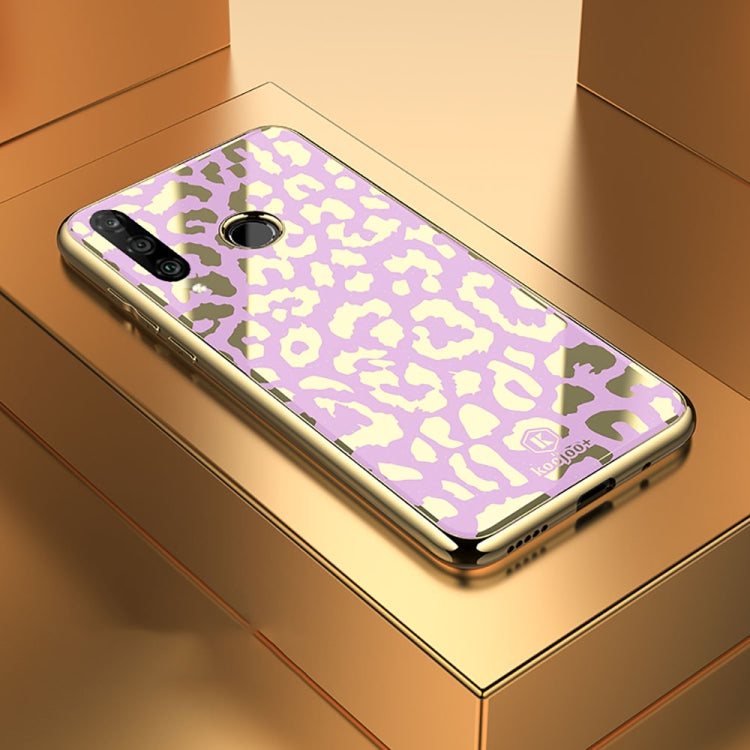 Leopard Pattern Electroplating Soft Frame Plexiglass Mirror Protective Case For  Huawei nova 4e