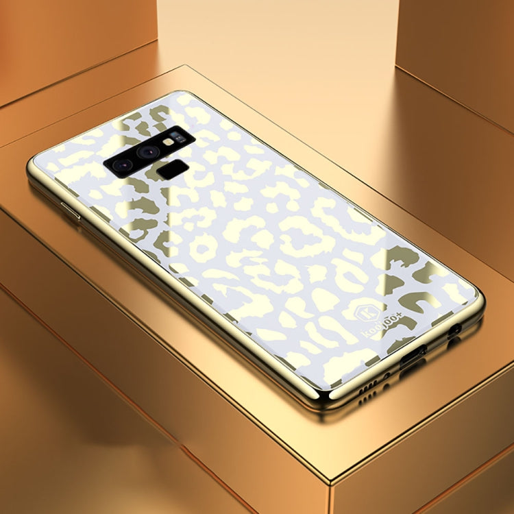 Leopard Pattern Electroplating Soft Frame Plexiglass Mirror Protective Case For Galaxy Note9