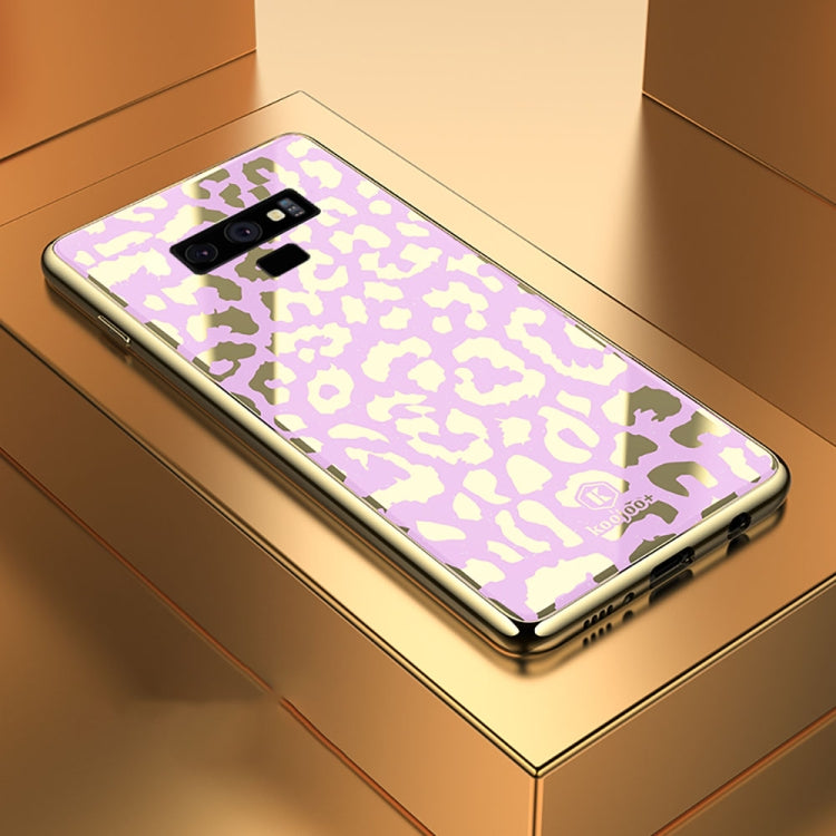 Leopard Pattern Electroplating Soft Frame Plexiglass Mirror Protective Case For Galaxy Note9