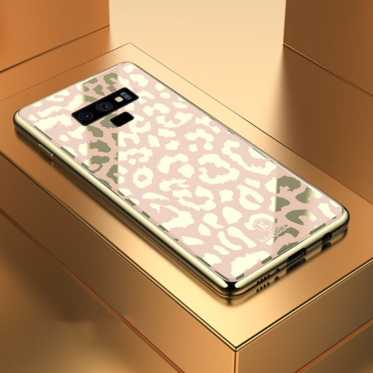 Leopard Pattern Electroplating Soft Frame Plexiglass Mirror Protective Case For Galaxy Note9