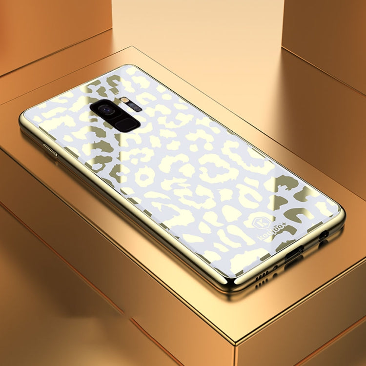 Leopard Pattern Electroplating Soft Frame Plexiglass Mirror Protective Case For Galaxy S9