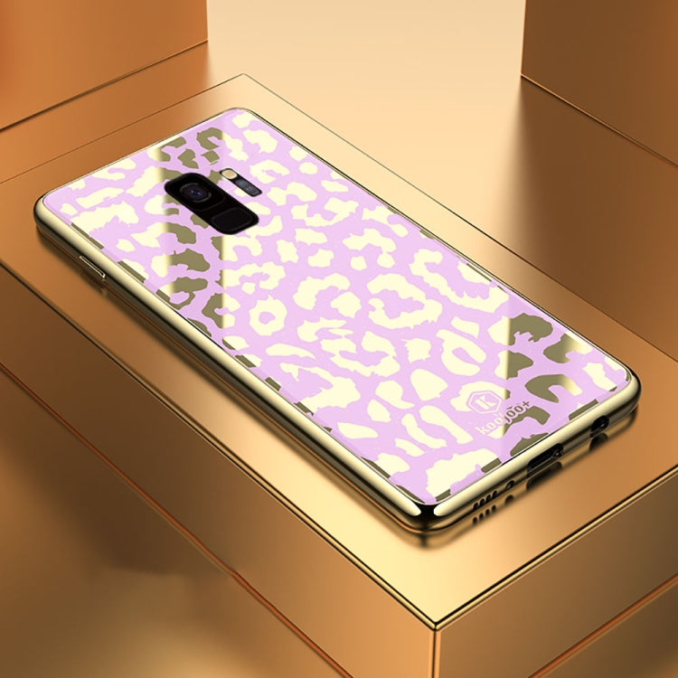 Leopard Pattern Electroplating Soft Frame Plexiglass Mirror Protective Case For Galaxy S9