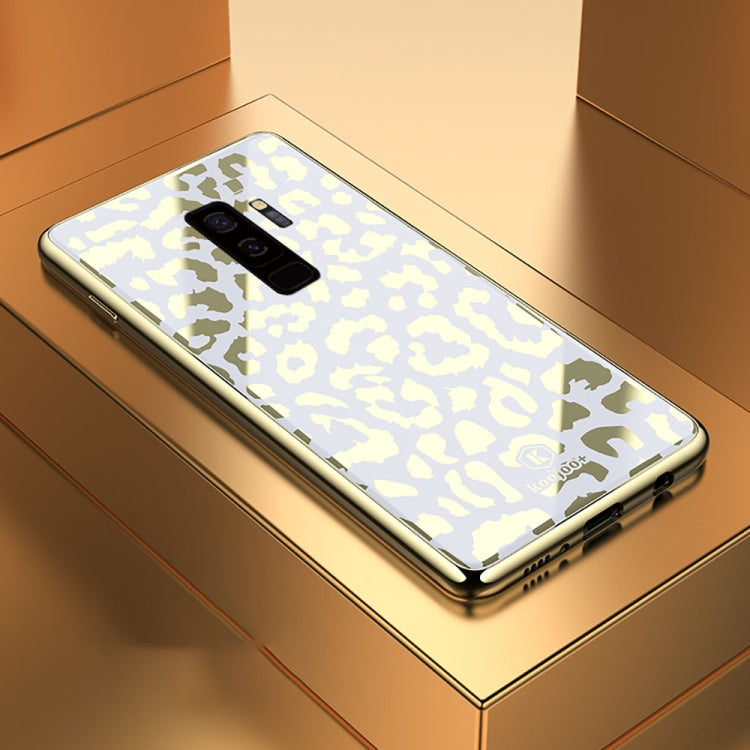 Leopard Pattern Electroplating Soft Frame Plexiglass Mirror Protective Case For Galaxy S9+