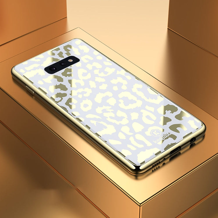 Leopard Pattern Electroplating Soft Frame Plexiglass Mirror Protective Case For Galaxy S10e