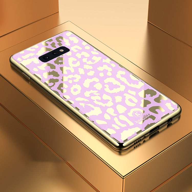 Leopard Pattern Electroplating Soft Frame Plexiglass Mirror Protective Case For Galaxy S10e