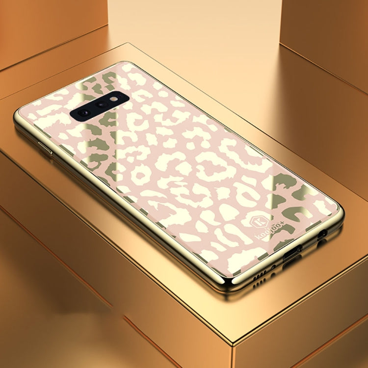 Leopard Pattern Electroplating Soft Frame Plexiglass Mirror Protective Case For Galaxy S10e