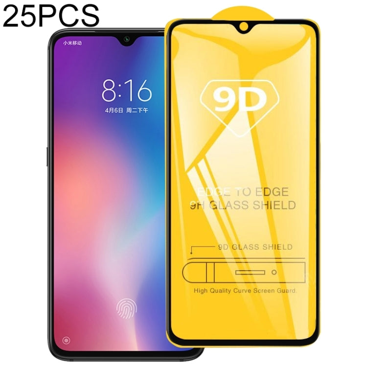 25 PCS 9D Full Glue Full Screen Tempered Glass Film For Xiaomi Mi A3