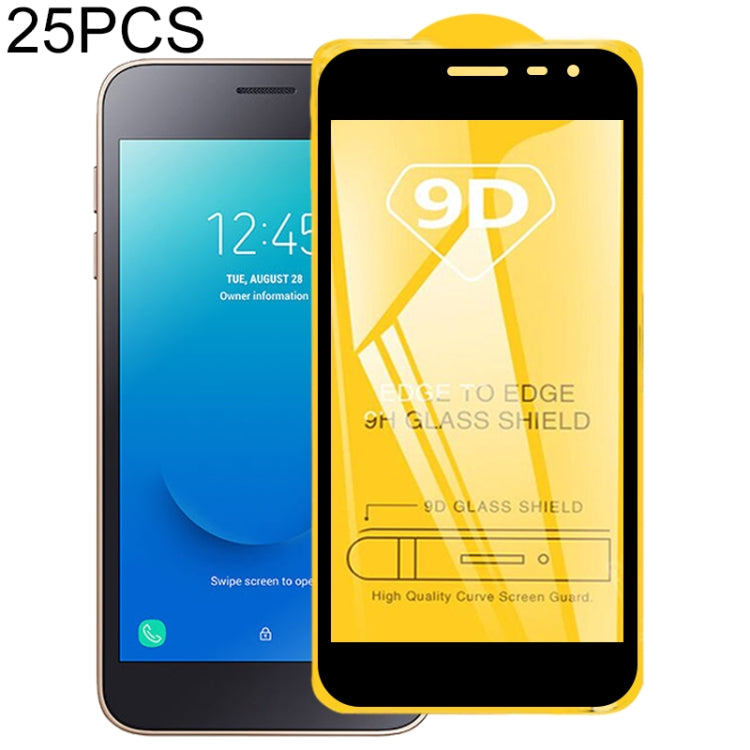 25 PCS 9D Full Glue Full Screen Tempered Glass Film For Galaxy J2 Core