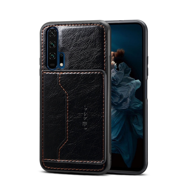 Dibase TPU + PC + PU Crazy Horse Texture Protective Case for Huawei Honor 20 Pro, with Holder & Card Slots