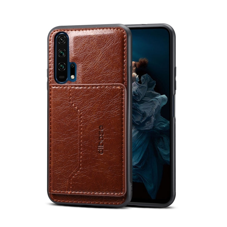Dibase TPU + PC + PU Crazy Horse Texture Protective Case for Huawei Honor 20 Pro, with Holder & Card Slots