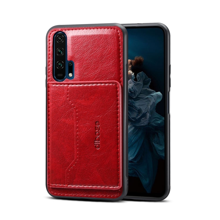 Dibase TPU + PC + PU Crazy Horse Texture Protective Case for Huawei Honor 20 Pro, with Holder & Card Slots