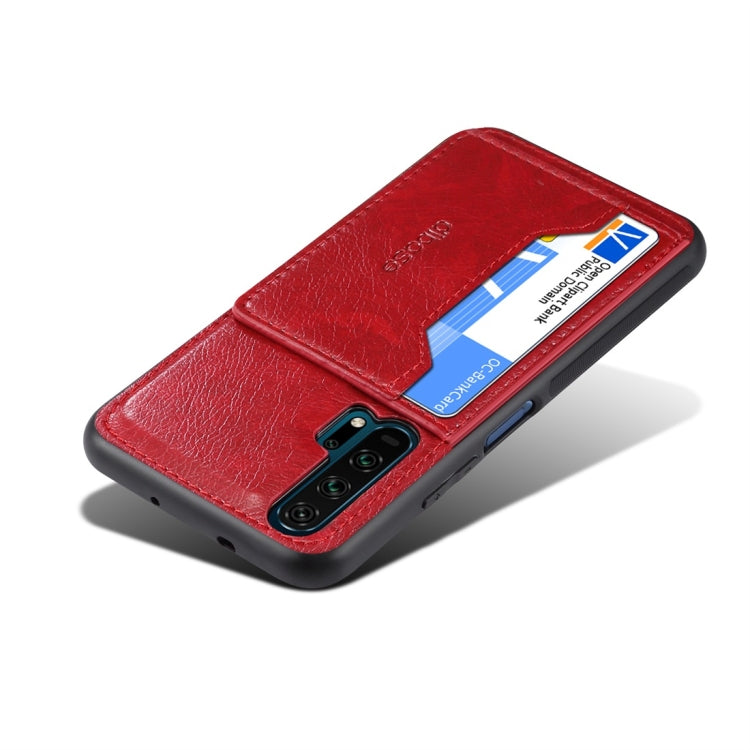 Dibase TPU + PC + PU Crazy Horse Texture Protective Case for Huawei Honor 20 Pro, with Holder & Card Slots