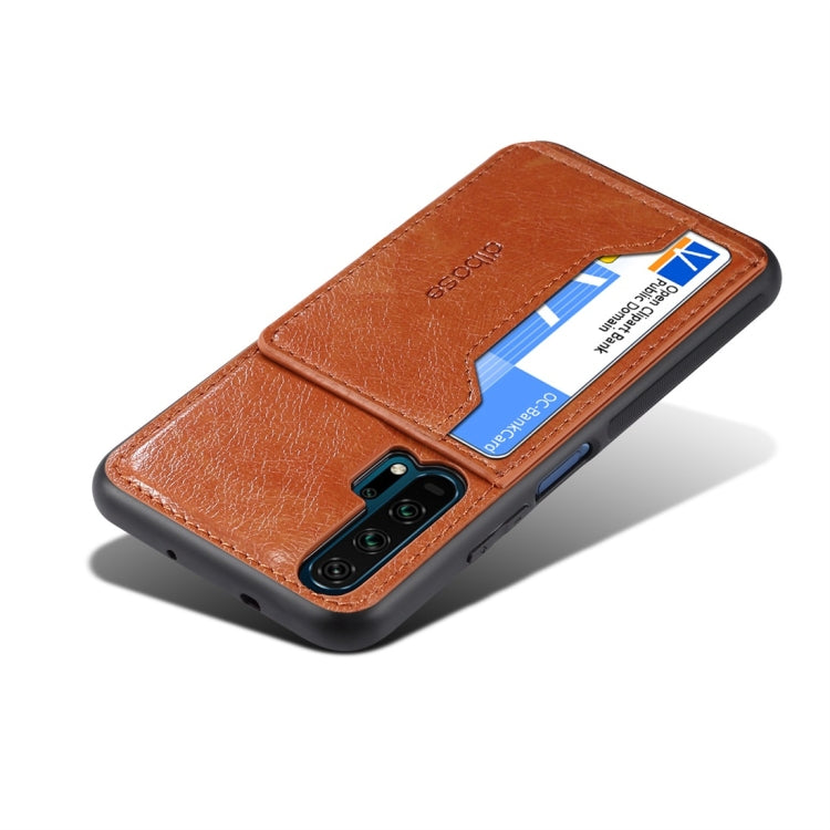 Dibase TPU + PC + PU Crazy Horse Texture Protective Case for Huawei Honor 20 Pro, with Holder & Card Slots