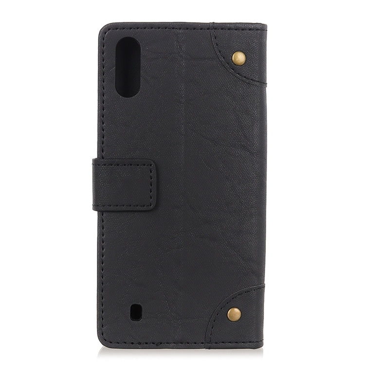 Copper Buckle Retro Crazy Horse Texture Horizontal Flip Leather Case with Holder & Card Slots & Wallet for ZTE Blade A5 (2019)