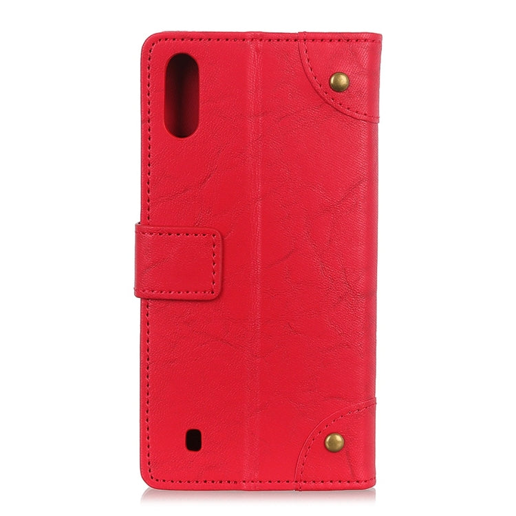 Copper Buckle Retro Crazy Horse Texture Horizontal Flip Leather Case with Holder & Card Slots & Wallet for ZTE Blade A5 (2019)