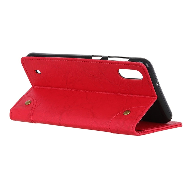Copper Buckle Retro Crazy Horse Texture Horizontal Flip Leather Case with Holder & Card Slots & Wallet for ZTE Blade A5 (2019)