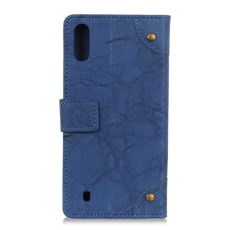 Copper Buckle Retro Crazy Horse Texture Horizontal Flip Leather Case with Holder & Card Slots & Wallet for ZTE Blade A5 (2019)