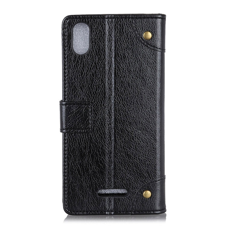Copper Buckle Nappa Texture Horizontal Flip Leather Case with Holder & Card Slots & Wallet for Wiko Sunny4 Plus