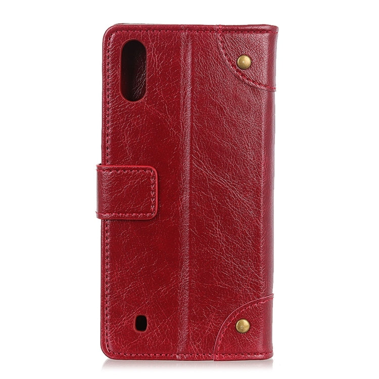 Copper Buckle Nappa Texture Horizontal Flip Leather Case with Holder & Card Slots & Wallet for ZTE Blade A5 (2019)