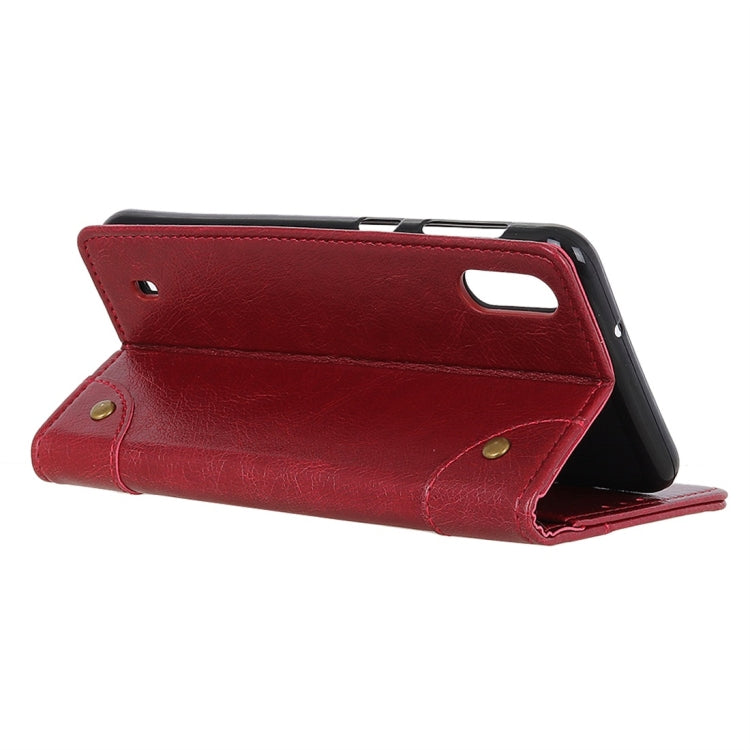 Copper Buckle Nappa Texture Horizontal Flip Leather Case with Holder & Card Slots & Wallet for ZTE Blade A5 (2019)