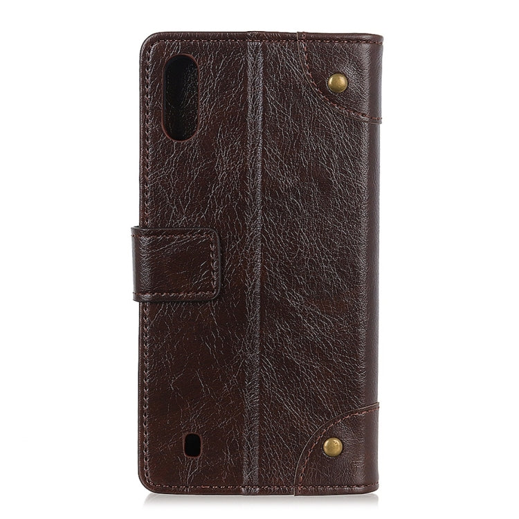 Copper Buckle Nappa Texture Horizontal Flip Leather Case with Holder & Card Slots & Wallet for ZTE Blade A5 (2019)