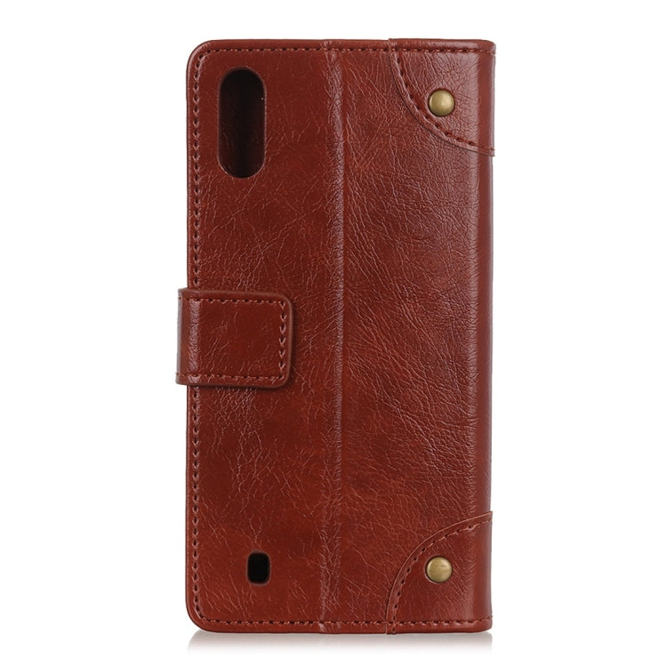 Copper Buckle Nappa Texture Horizontal Flip Leather Case with Holder & Card Slots & Wallet for ZTE Blade A5 (2019)