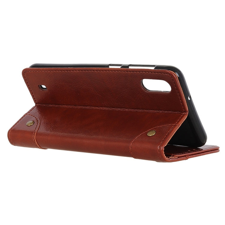 Copper Buckle Nappa Texture Horizontal Flip Leather Case with Holder & Card Slots & Wallet for ZTE Blade A5 (2019)