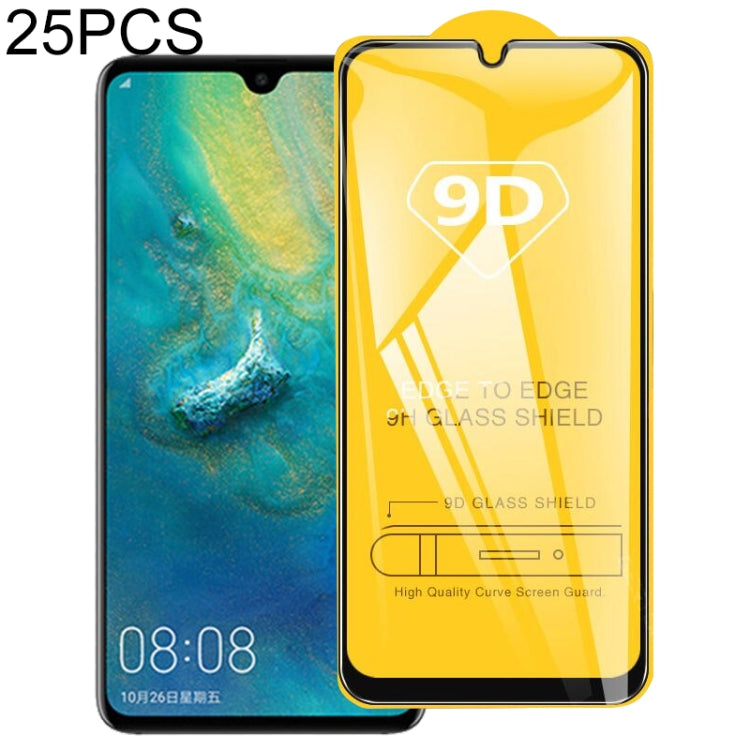 25 PCS 9D Full Glue Full Screen Tempered Glass Film For Huawei Enjoy 7