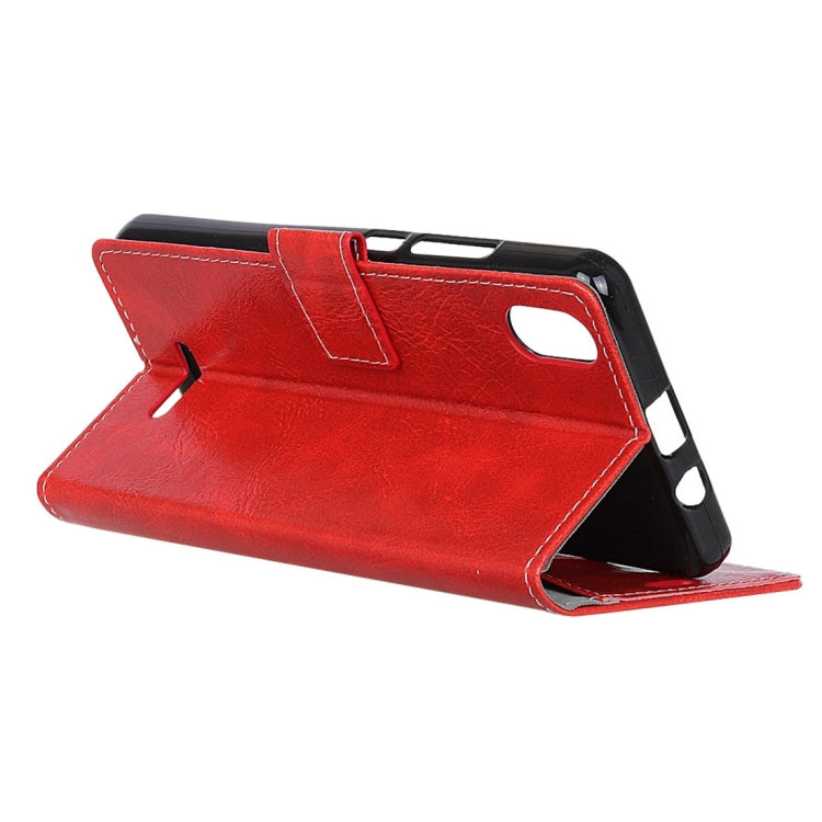 Retro Crazy Horse Texture Horizontal Flip Leather Case with Holder & Card Slots & Wallet & Photo Frame for Wiko Sunny4 Plus