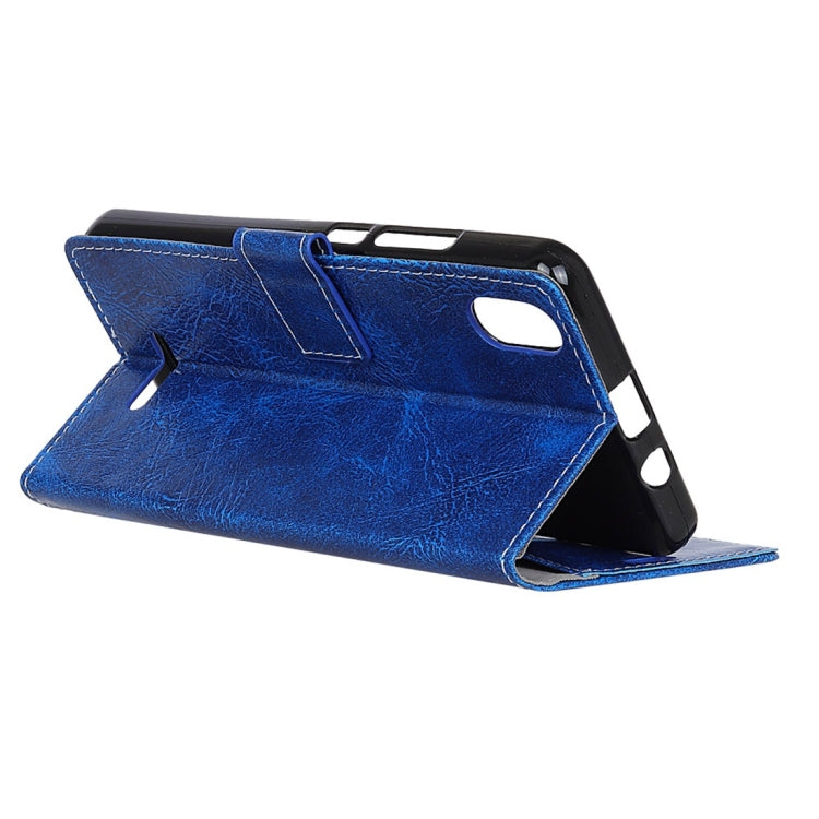 Retro Crazy Horse Texture Horizontal Flip Leather Case with Holder & Card Slots & Wallet & Photo Frame for Wiko Sunny4 Plus