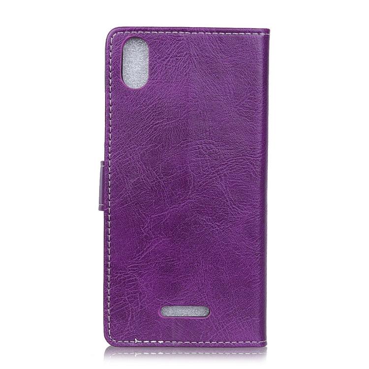 Retro Crazy Horse Texture Horizontal Flip Leather Case with Holder & Card Slots & Wallet & Photo Frame for Wiko Sunny4 Plus
