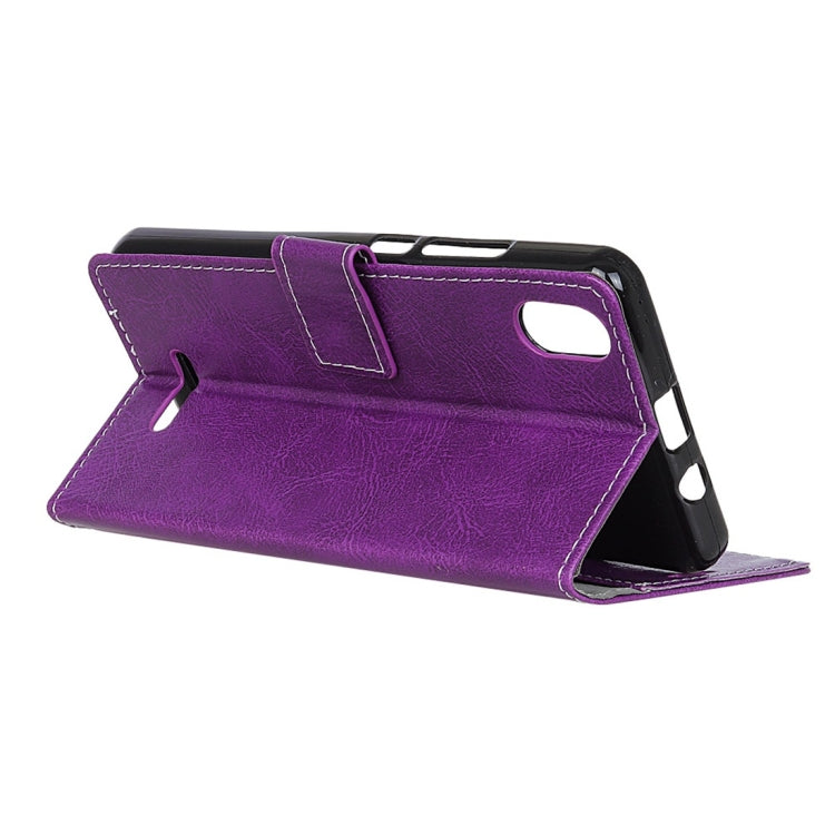 Retro Crazy Horse Texture Horizontal Flip Leather Case with Holder & Card Slots & Wallet & Photo Frame for Wiko Sunny4 Plus