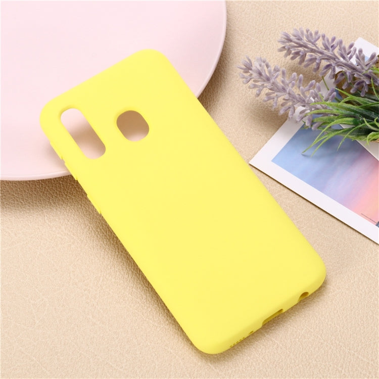 Solid Color Liquid Silicone Dropproof Full Coverage Protective Case for Galaxy A20 / A30