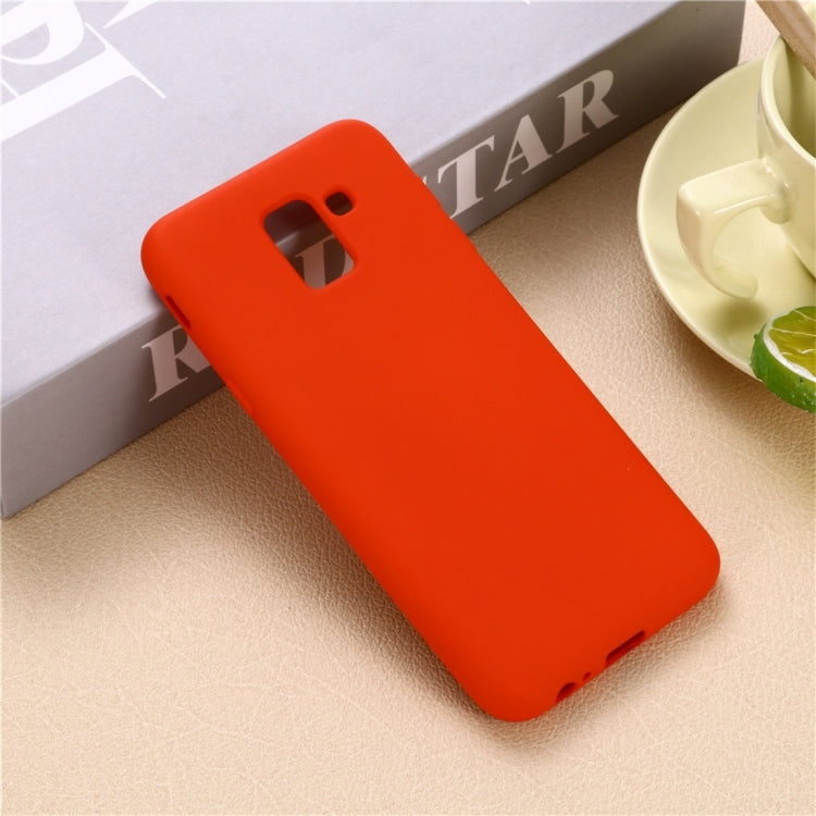 Solid Color Liquid Silicone Dropproof Full Coverage Protective Case for Galaxy J6 2018