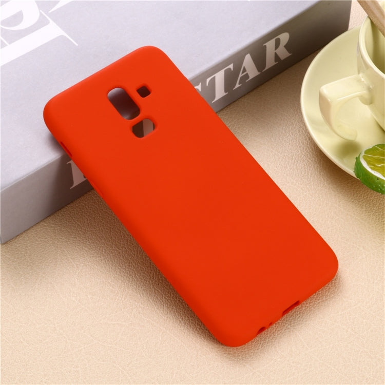 Solid Color Liquid Silicone Dropproof Full Coverage Protective Case for Galaxy J8 2018