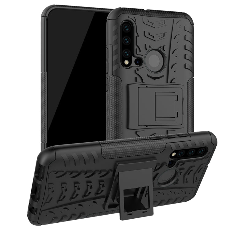 Tire Texture TPU+PC Shockproof Protective Case with Holder for Huawei P20 Lite 2019