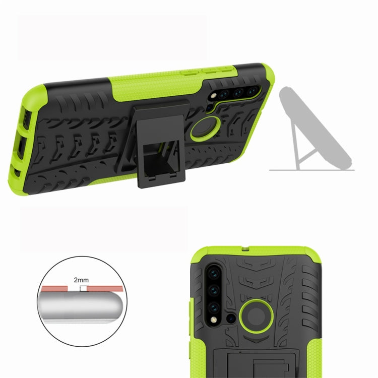 Tire Texture TPU+PC Shockproof Protective Case with Holder for Huawei P20 Lite 2019
