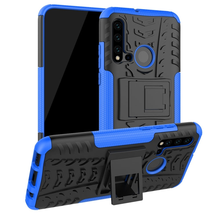 Tire Texture TPU+PC Shockproof Protective Case with Holder for Huawei P20 Lite 2019