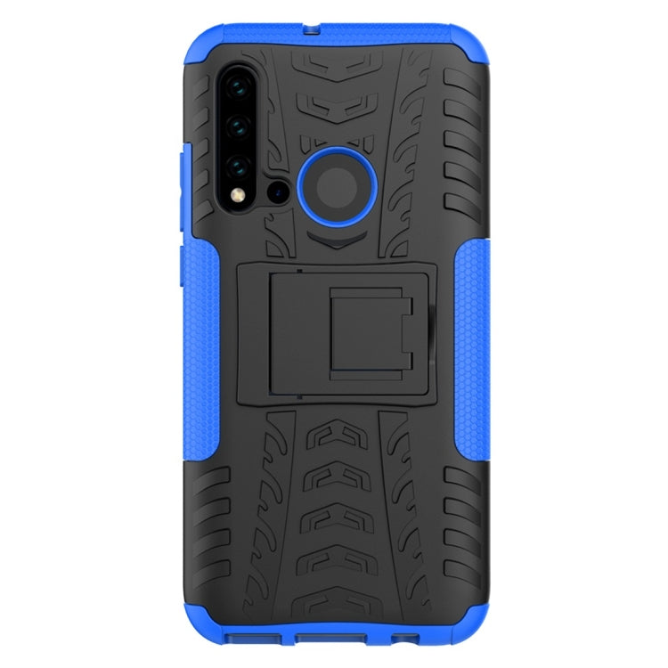 Tire Texture TPU+PC Shockproof Protective Case with Holder for Huawei P20 Lite 2019
