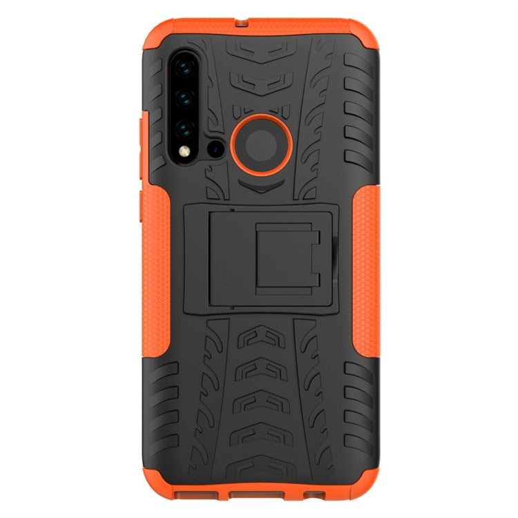 Tire Texture TPU+PC Shockproof Protective Case with Holder for Huawei P20 Lite 2019